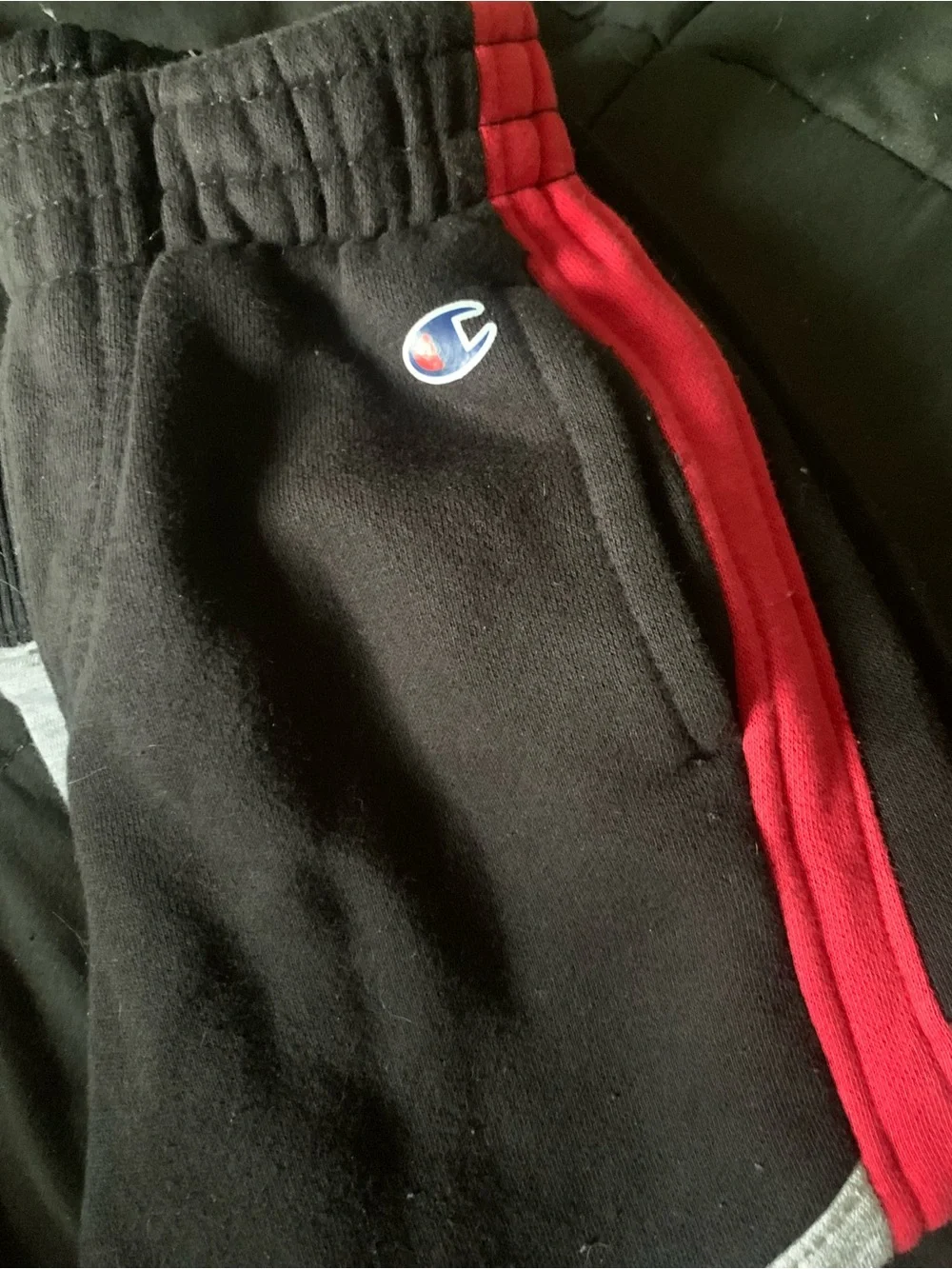 Champion Kids Black, Gray & Red Colorblock Joggers